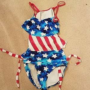Justice tankini swimsuit.